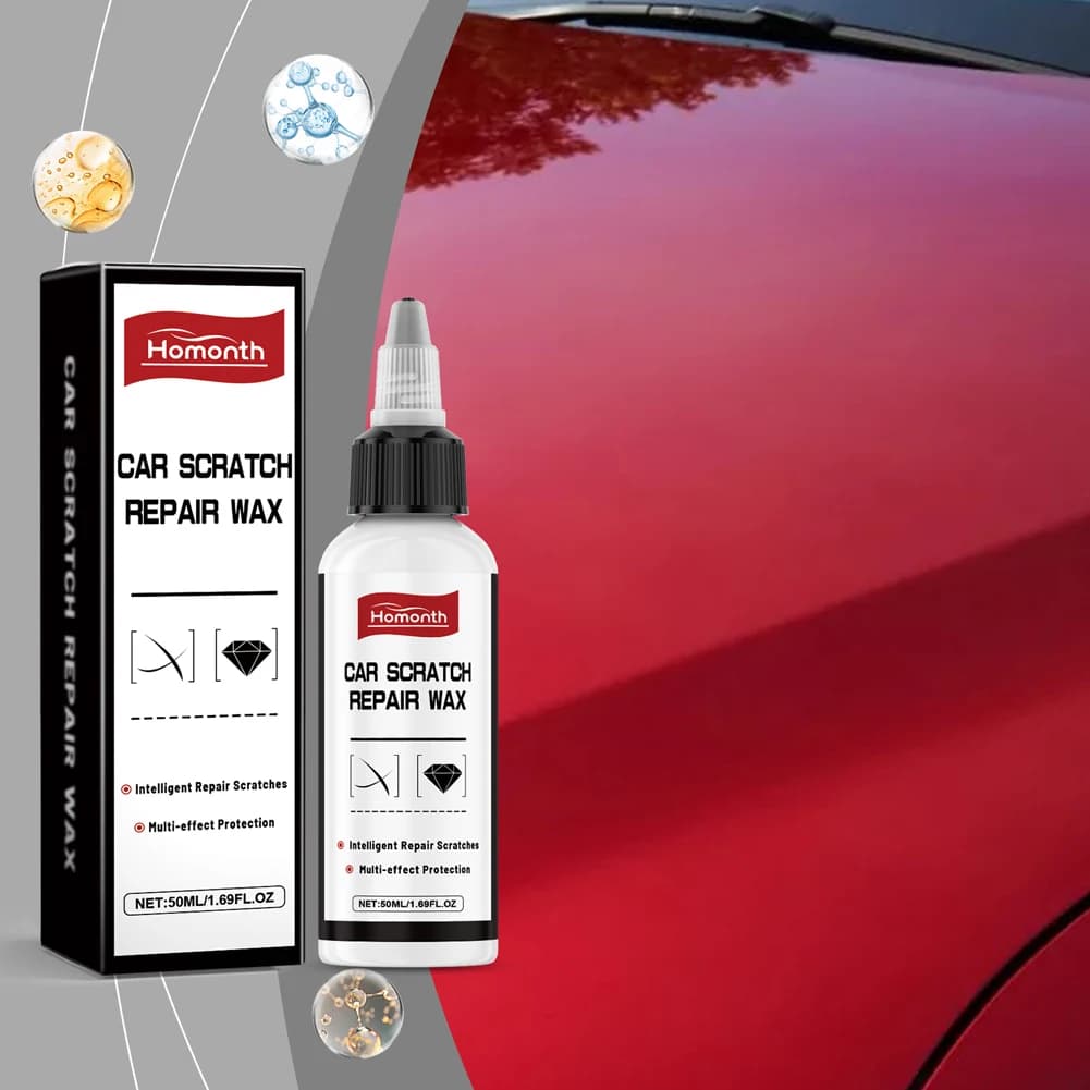 Cera Riparatrice per Graffi Auto 50ml, Protezione Multi-Effetto, Restauratore Vernice Auto, Cera Lucidante per Tutti i Veicoli