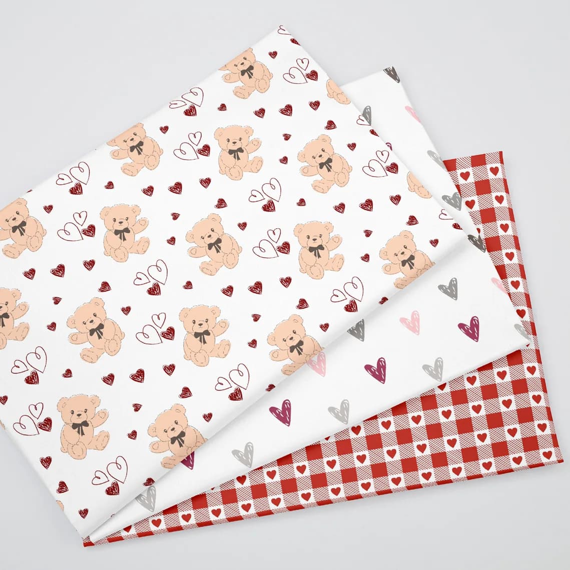 Cuore Orso Striscia Cucito FAI DA TE Patchwork Quilting Materiale Tissus Per Il Bambino Fatto A Mano Vestito Giocattolo Tecido Tilda Tessuto di Cotone