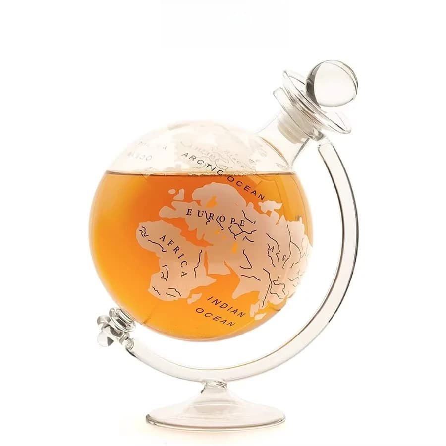 Vetro resistente al calore, a forma di globo, caraffa scintillante sigillata, caraffa per vino da bar, brocca per whisky Wiskey