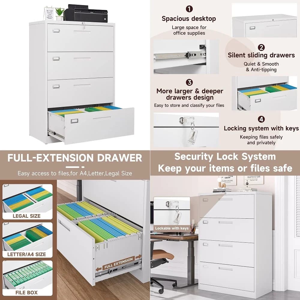 Armadietto Portadocumenti Mobile Davidson Furniture Stockpile a 2 Cassetti con Serratura, Armadietto in Metallo da Posizionare Sotto la Scrivania, per Documenti Legali e Cartelle