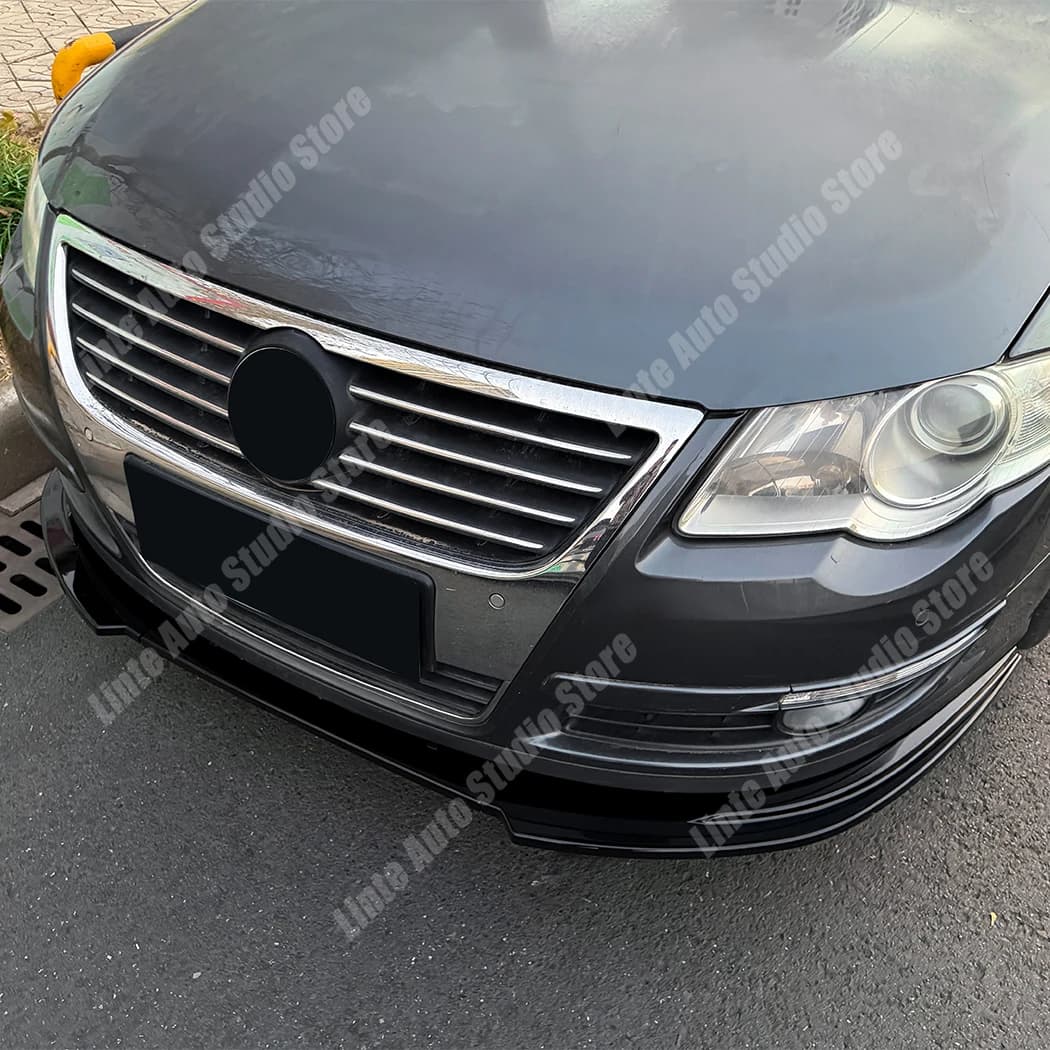Car Front Bumper Lip For Volkswagen Passat B6 2005-2010 Spoiler Splitter Diffuser Under Chin Apron Guard Cover Body Kits Tuning