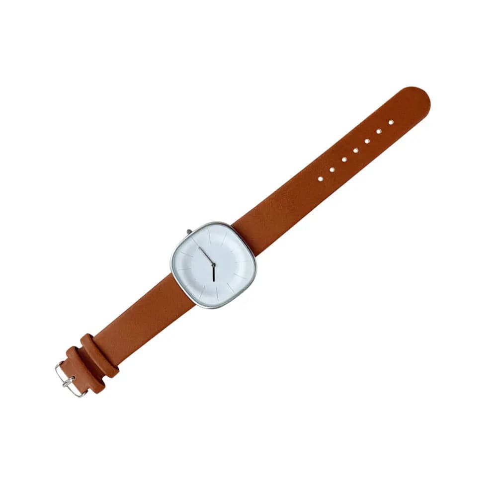 Orologio da polso al quarzo da donna elegante e alla moda, quadrante bianco semplice ed elegante, cinturino comodo, regalo per feste, scuola, appuntamenti