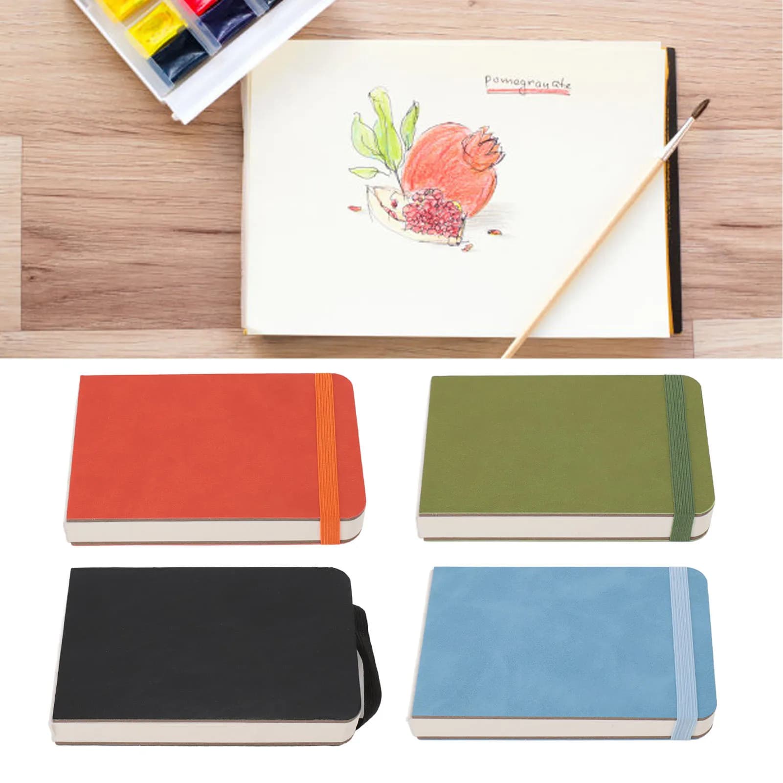 30 Sheet Watercolor Sketchbook 300GSM Portable Watercolor Paper Travel Diary Book 14 X 9cm Mini Watercolor Journal