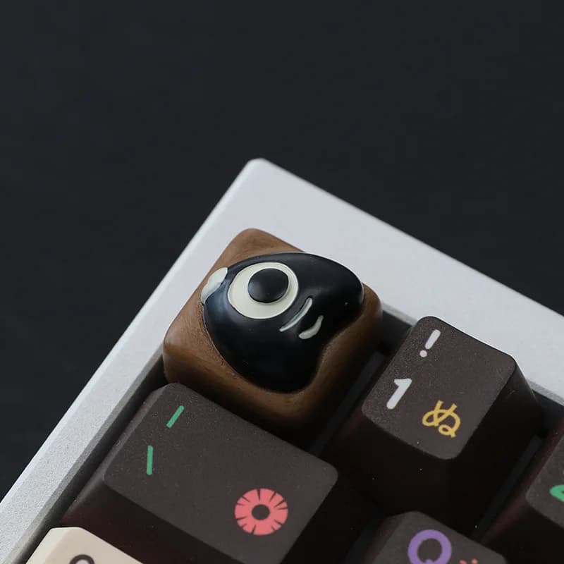 Keycap personalizzato in resina per decompressione, keycap singolo per tastiera meccanica a croce giapponese, simpatico keycap a forma di cartone animato
