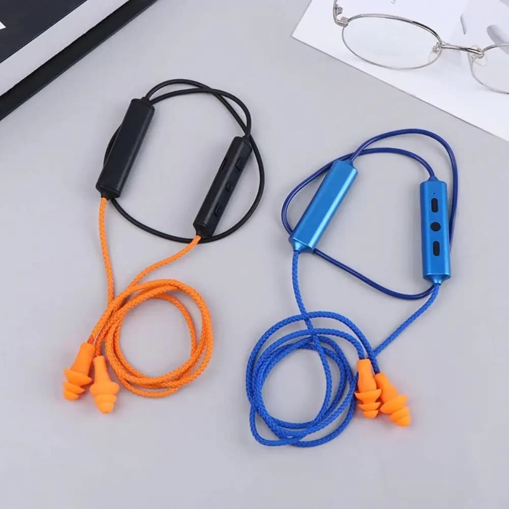 Auricolari Bluetooth Ricaricabili con Cancellazione del Rumore, Protezione per le Orecchie, Resistenti al Sudore con Clip da Colletto