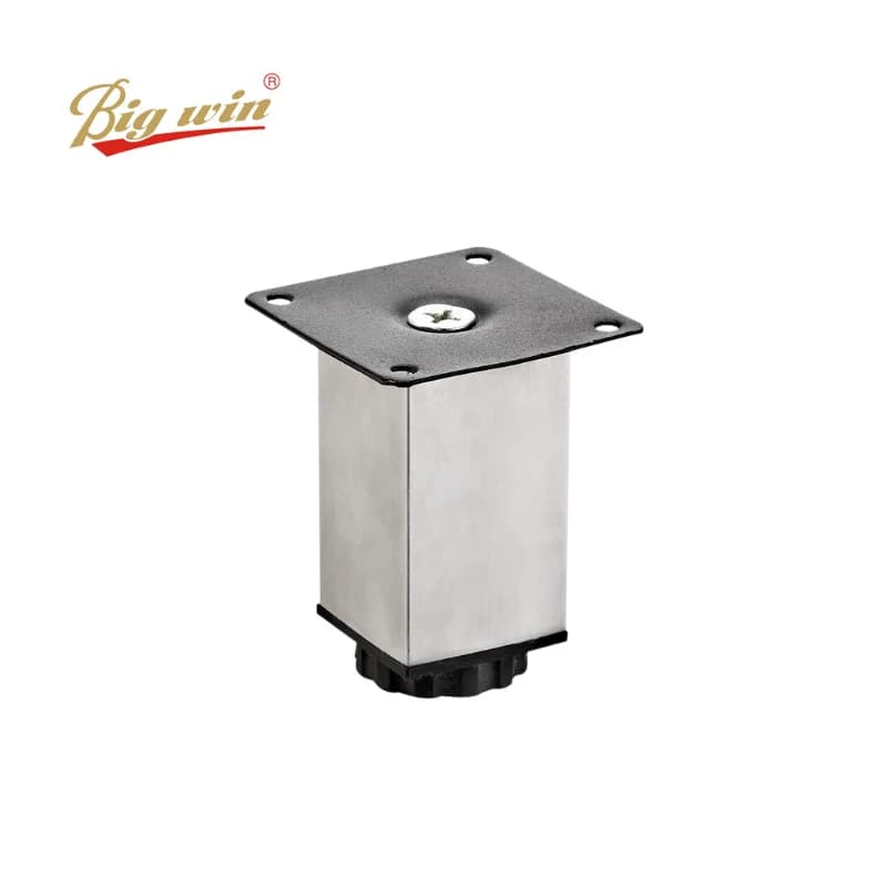 Gambe per mobili in ferro cromato da 150 mm, gambe regolabili con tubo da 50 mm