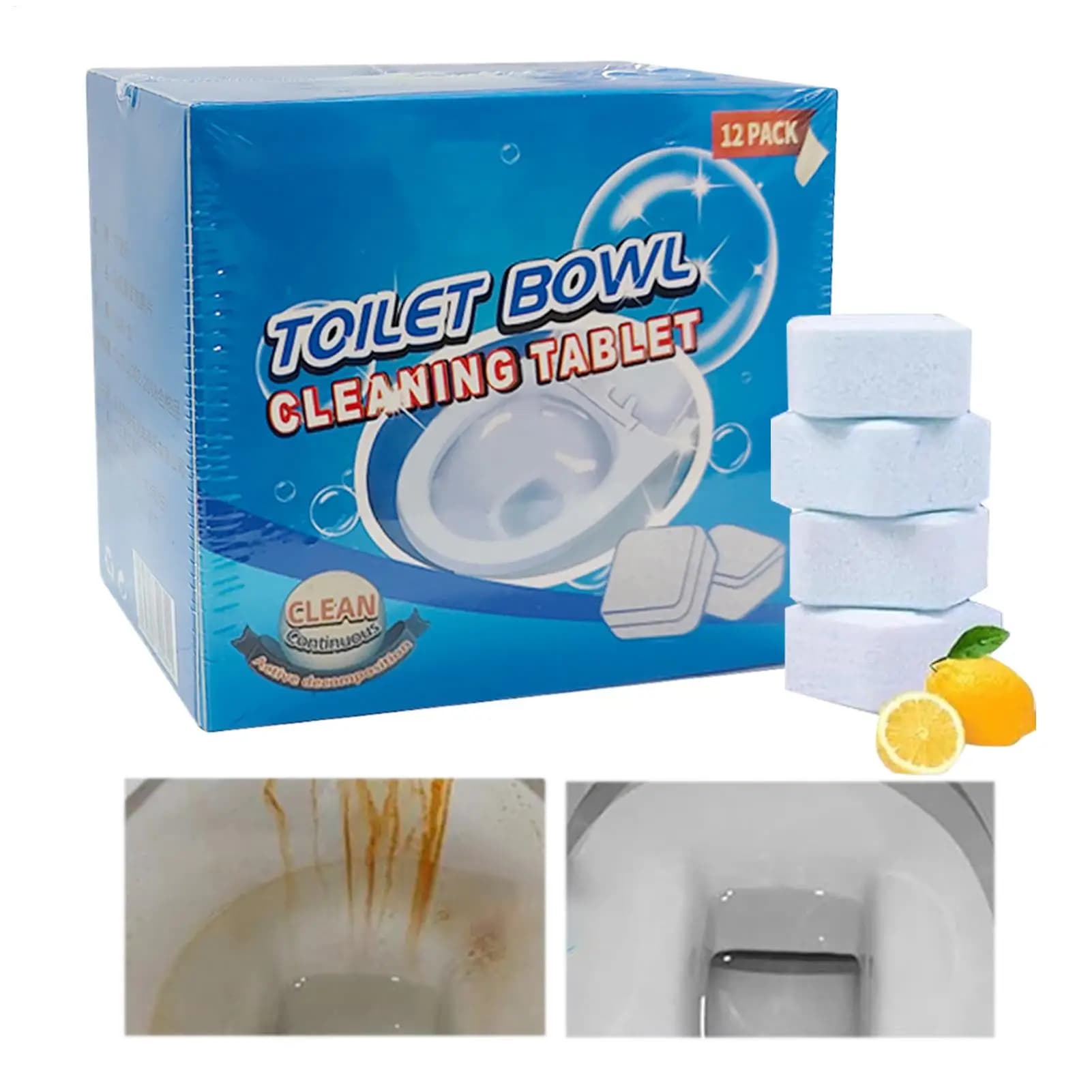 Pastiglie detergenti per cassetta WC 180g, profumo fresco a lunga durata, detergente automatico per la calcare dell'acqua dura, per casa, hotel, uso commerciale