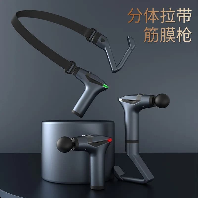 Split waistband, muscle massage with vibrating belt with multifunctional removable handle