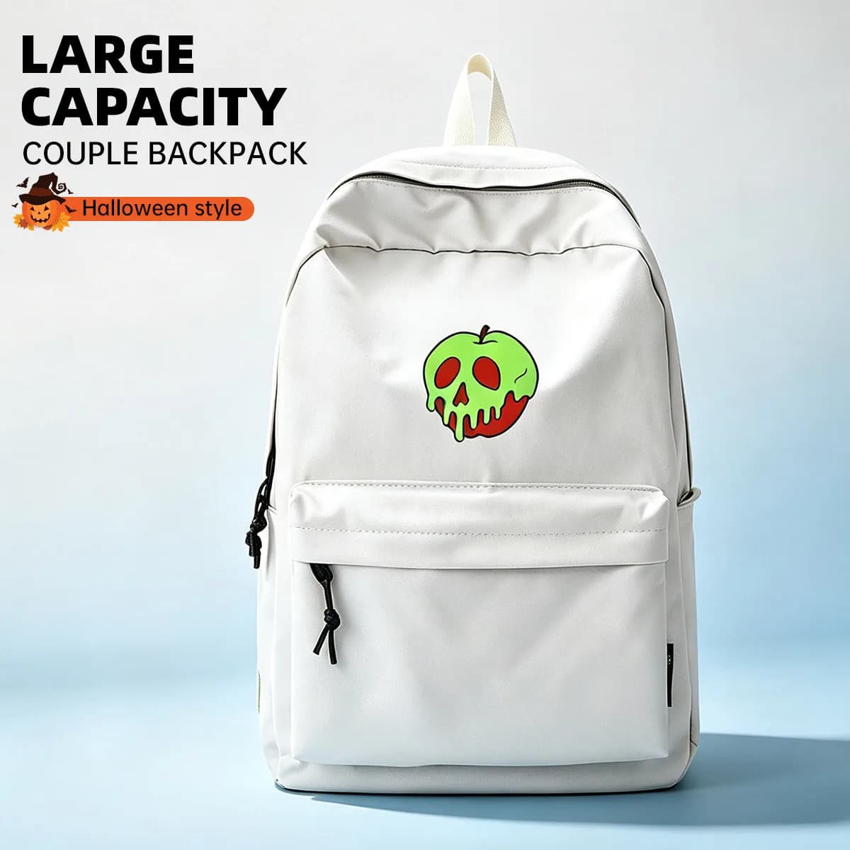 School Bag for Female Junior High School Students and High School Students, Simple and Versatile Backpack, Halloween Gift, Japanese Style Solid Color Casual Lightweight Backpack for College Students