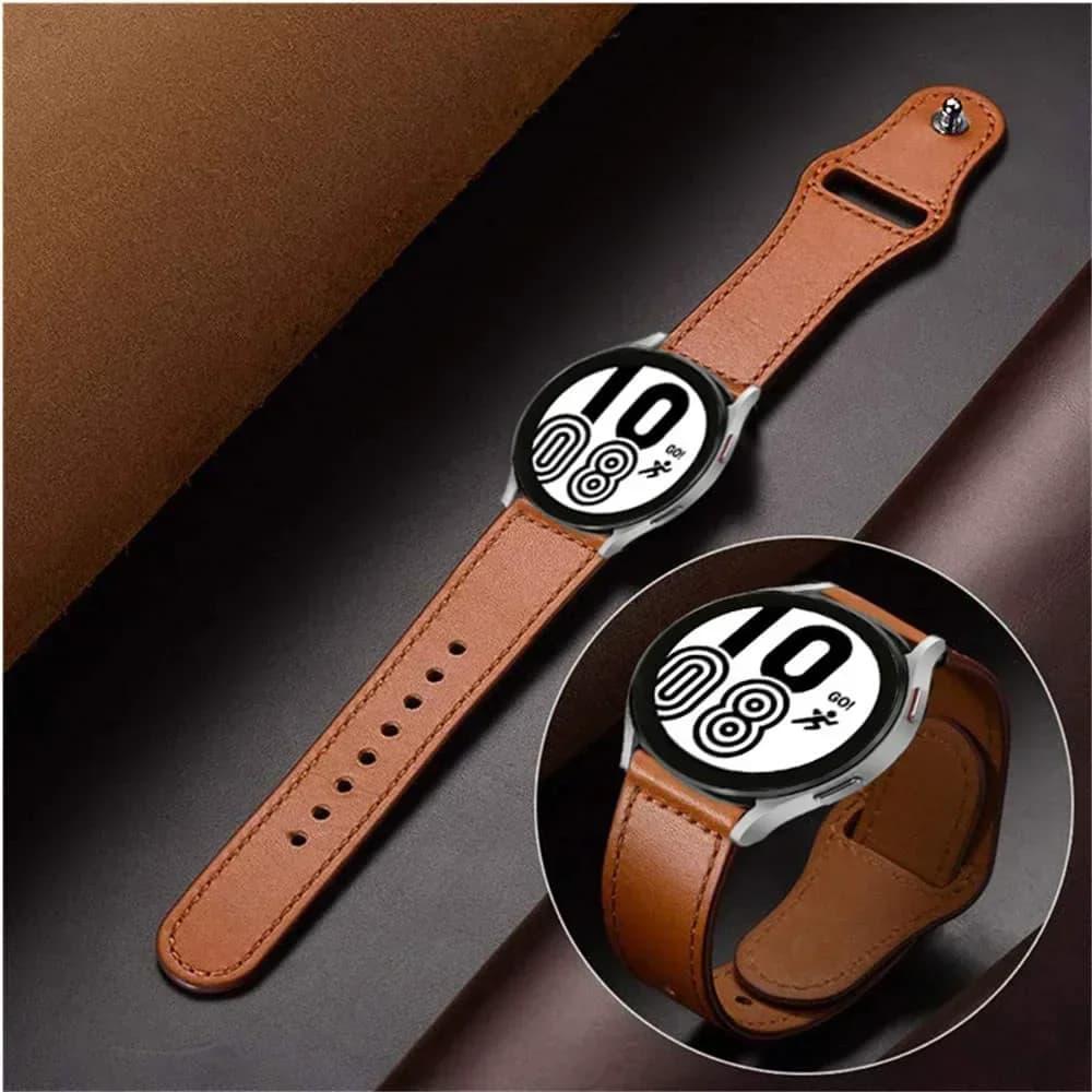 Cinturino in pelle da 20mm 22mm per Samsung Galaxy watch 7/6/5/4 40 44 braccialetto per Huawei Watch GT 4/2/2e/3/pro classic pro/4 cinturini