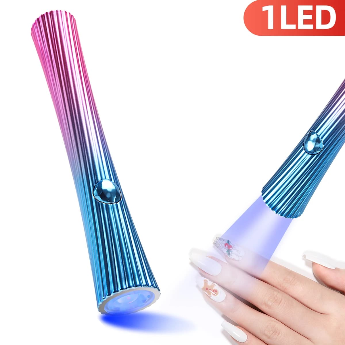 Mini luce UV per unghie in gel Lampada per unghie ricaricabile Lampada per asciuga unghie USB portatile senza fili portatile per smalto gel a polimerizzazione rapida