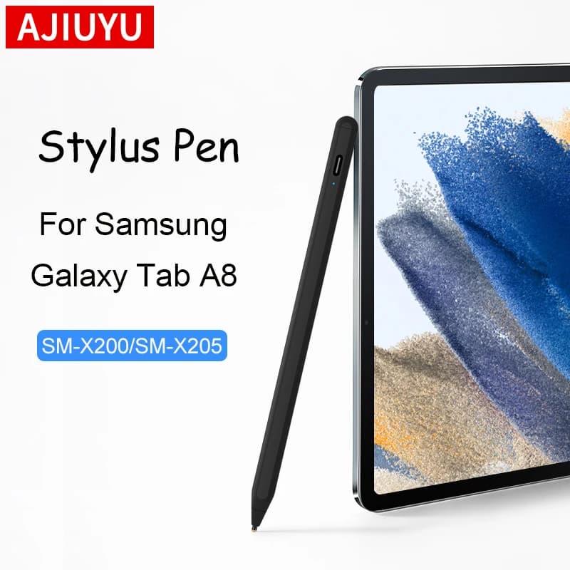 AJIUYU Penna Stilo Per Samsung Galaxy Tab A8 SM-X200 X205 A7 Tablet Penna Ricaricabile Per S8 UItra Schermo Touch Disegno Penna Matita