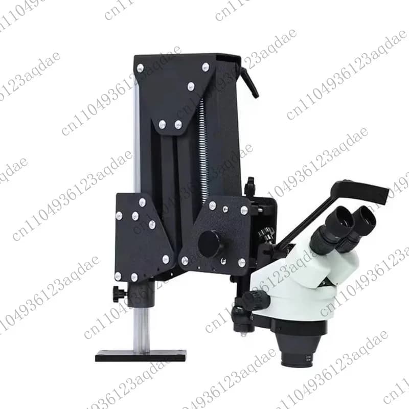 Supporto per Testa di Microscopio 76mm con Braccio a Molla Regolabile, Staffa Trinoculare e Binoculare