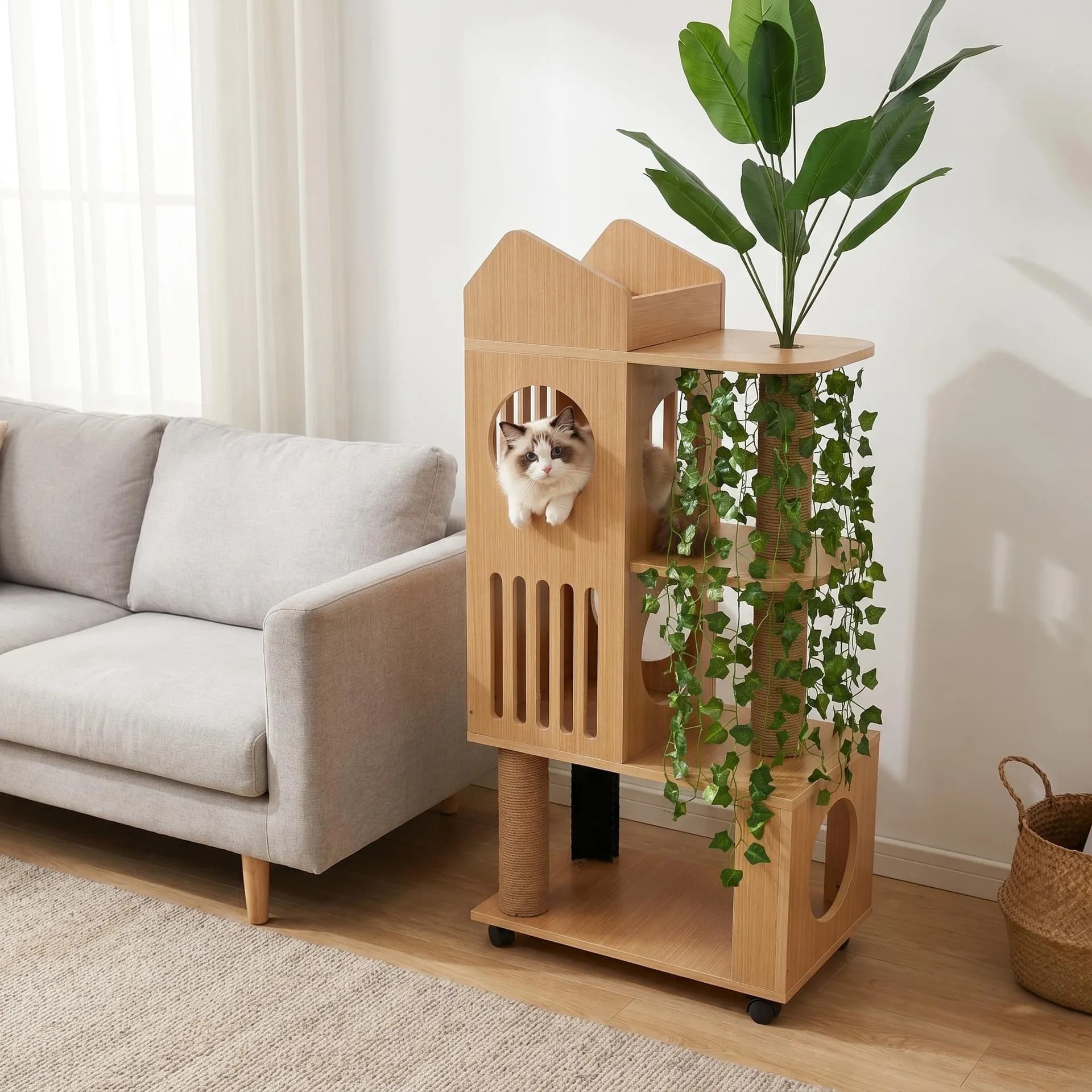 Multi-layer Cat Climbing Frame Multi-layer Three-dimensional Structure Climbing Beautifies Home Environment