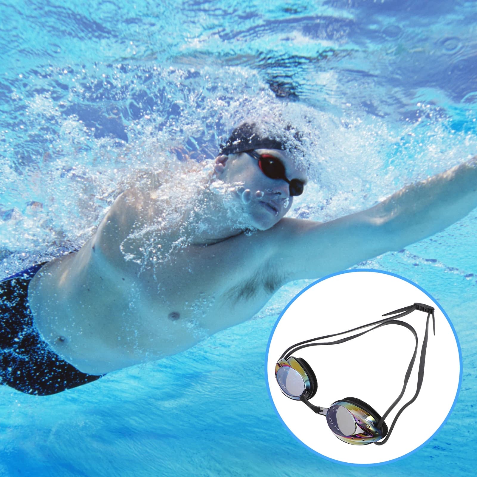 High Performance Swimwear Set, Vision Chiara Subacquea, Ergonomics, Suitable for Pool and Swimming in Free Waters
