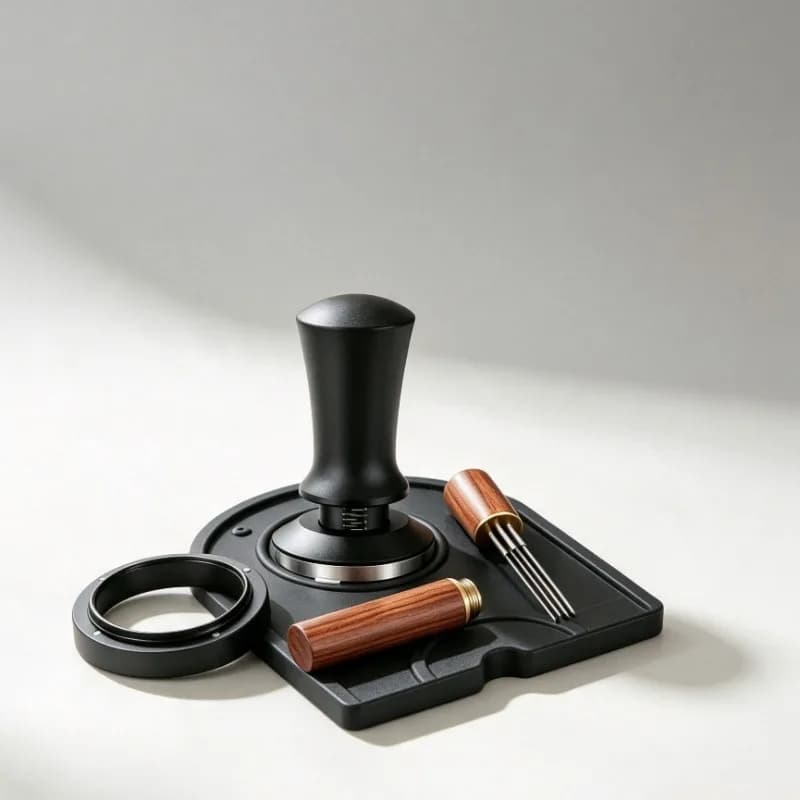 Coffee Espresso Accessories Kit with Coffee Tamper,Coffee Dosing Ring, Coffee Tools for 51/53/58mm Espresso Coffee maker