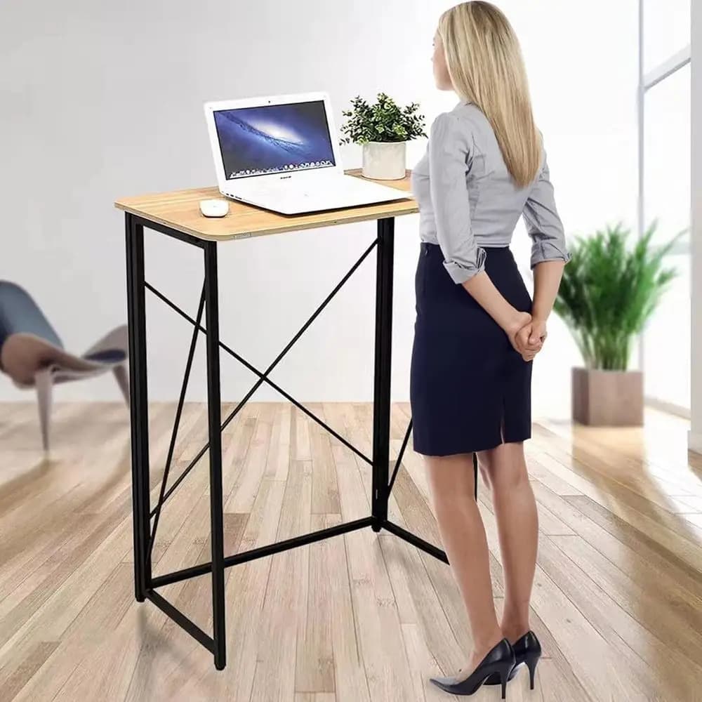 Scrivania Regolabile per Laptop, Scrivania Compatta per Lavoro in Piedi/Seduto, Facile da Montare, Ideale per Casa o Ufficio, Scrivania (in Legno)