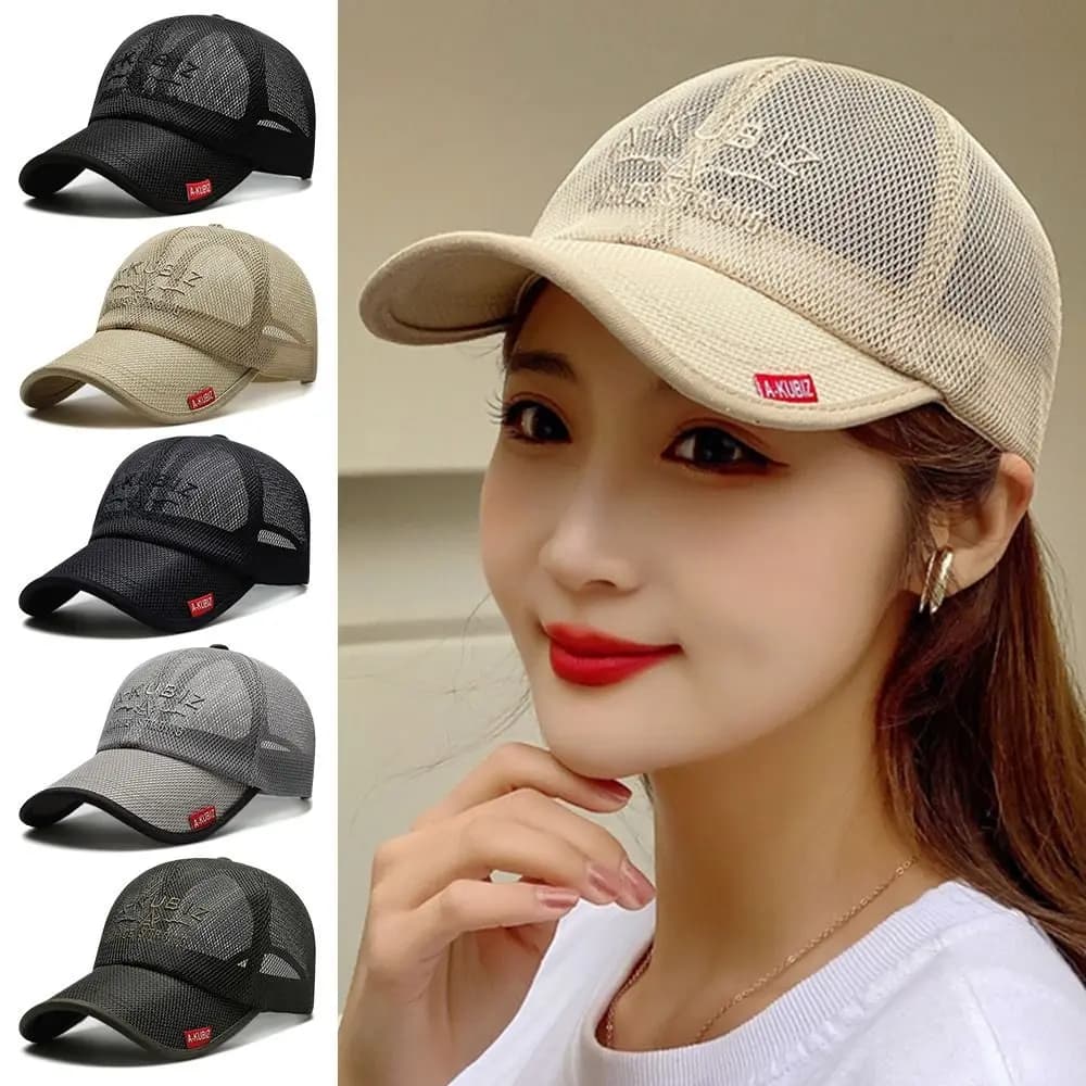 Breathable Men Women Adjustable Summer Sunscreen Hats Baseball Cap Sun Protection Caps Full Mesh Hats