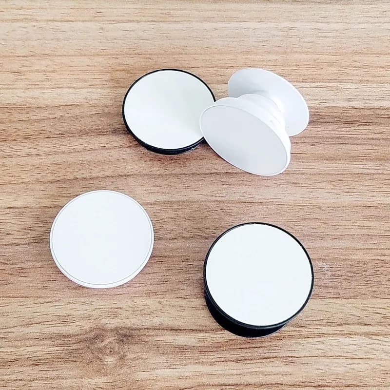 50 pz/lotto sublimazione supporto per telefono cellulare in bianco con inserto in metallo impugnatura Tok supporto per telefono supporto per dito forma di cuore orso