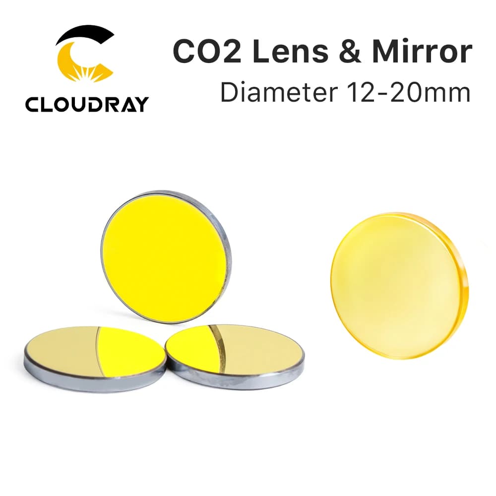 Focus lens Cloudray USA CVD ZnSe DIA 12-20mm with 3 mirrors for CO2 laser engraving machine
