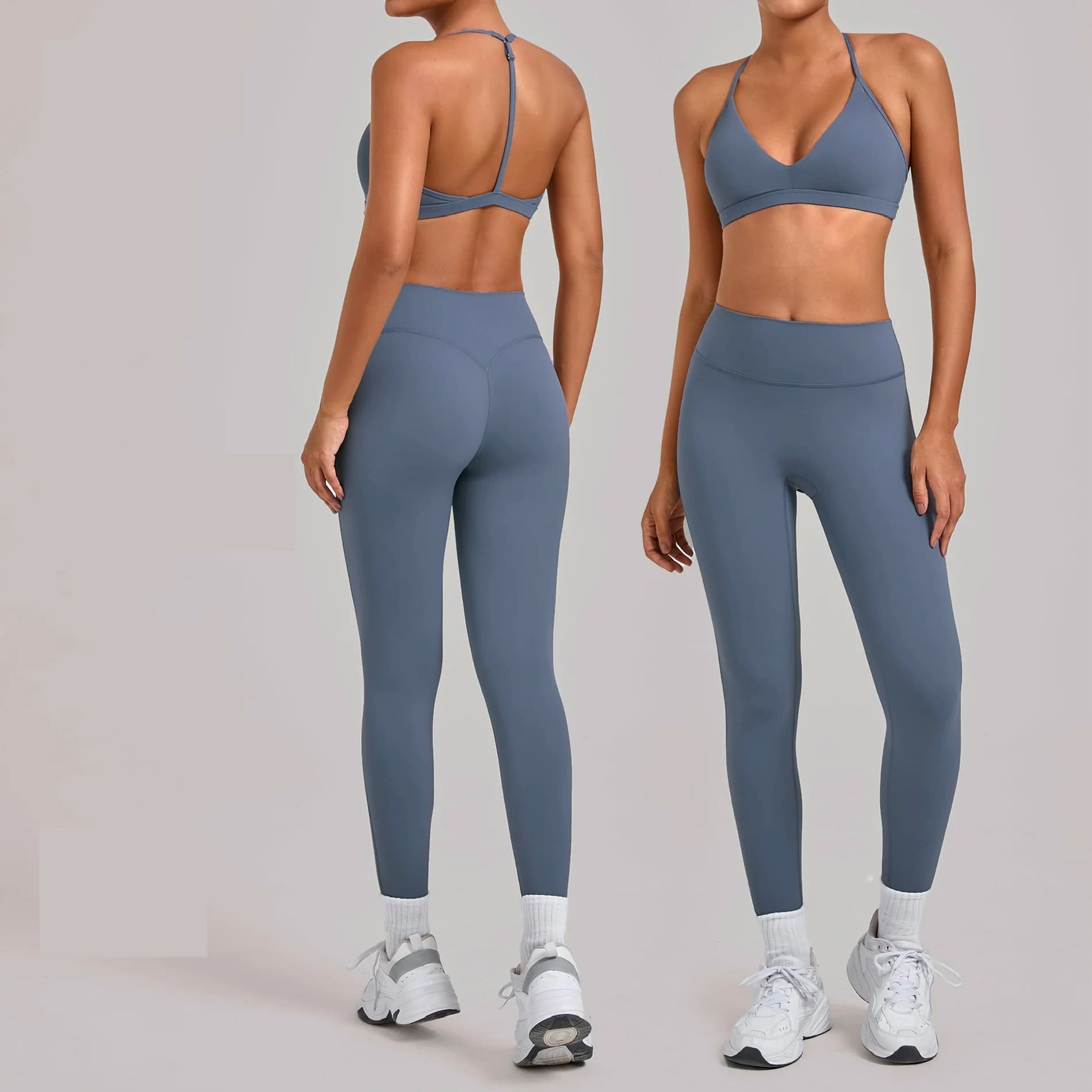 Set Sportivo da 2 Pezzi per Donna: Reggiseno Traspirante e Ammortizzante + Leggings, Completo per Corsa e Fitness, Abbigliamento Yoga