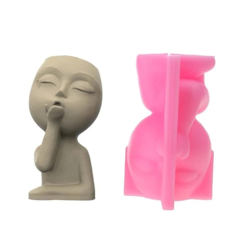 Holder Resin Mold,Gypsum Flower Pot Silicone Molds Doll Epoxy Resin Casting Molds for DIY-Jewelry Storage Box