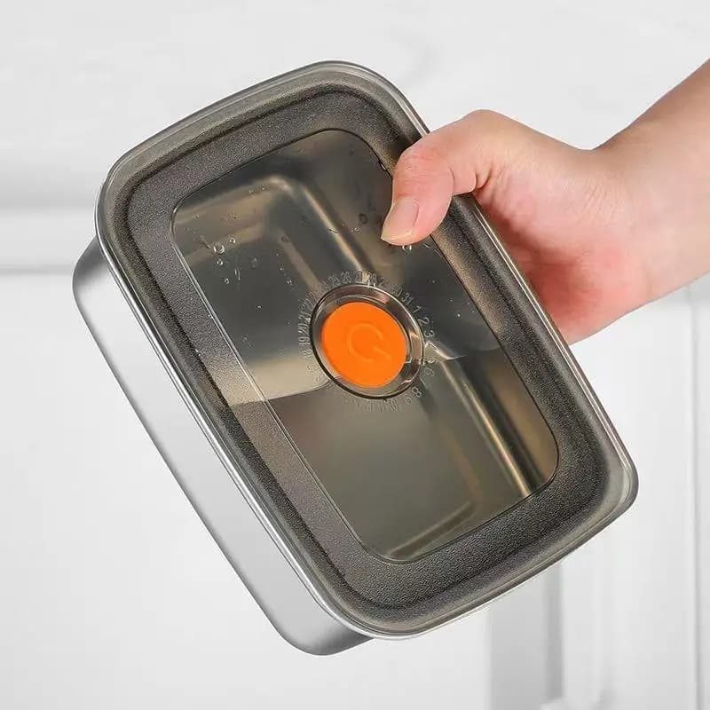 Stainless Steel Camping Lunch Box Sealed Leak-proof Bento Box Large Capacity Refrigerator Freezer Storage Box