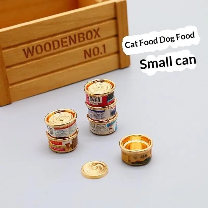 1/5 Pezzi Giocattoli per il Gioco di Ruolo, Cibo Miniatura per Gatti/Cani 1/12 per Casa delle Bambole, Decorazioni per la Casa delle Bambole
