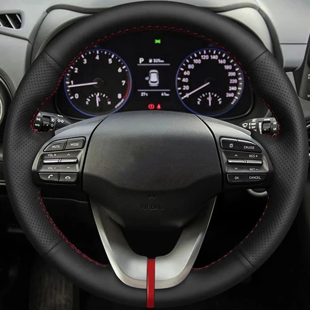 DIY black faux leather car accessories for Hyundai Veloster 2019-2020 i30 2017 2018-2020 Elantra 2019-2020