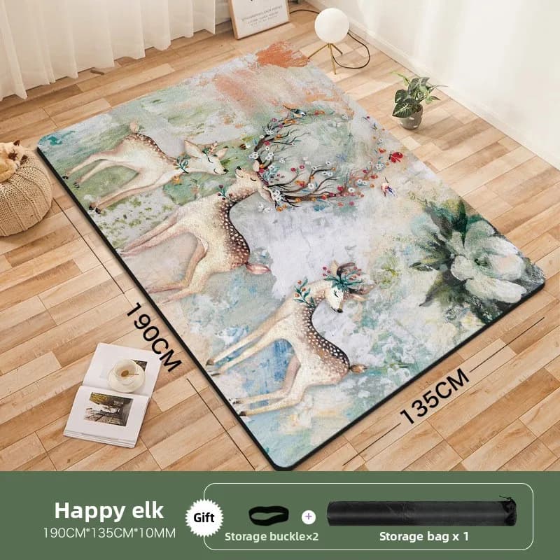 Wide Thick Printed Double Yoga Mat Soundproof Anti Slip Crawling Mat Large Size Floor Mat Gym Mat Gymnastics Mat Workout Mats