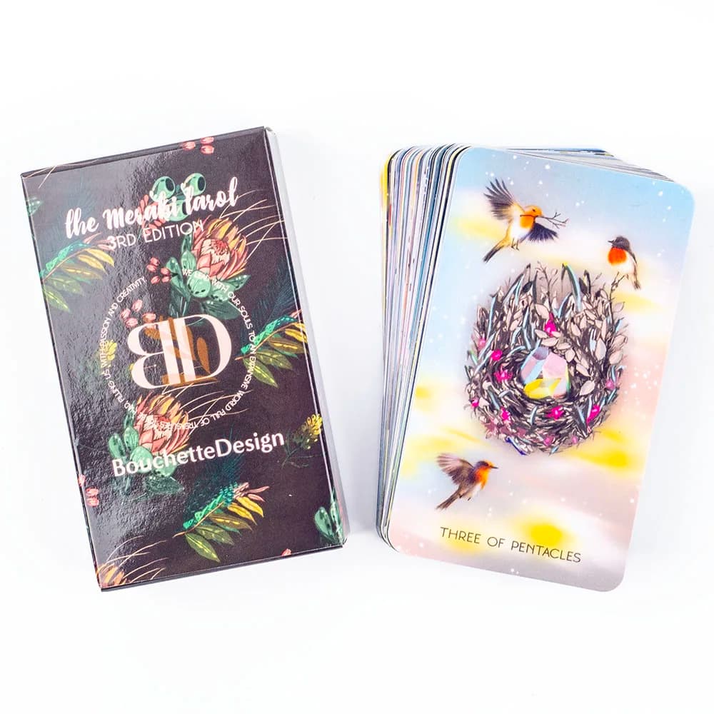 Mesahi Tarot 3rd Edition 79 Card Deck with Bouchette Design English Version Family And Friends Divination Board Game for Parties
