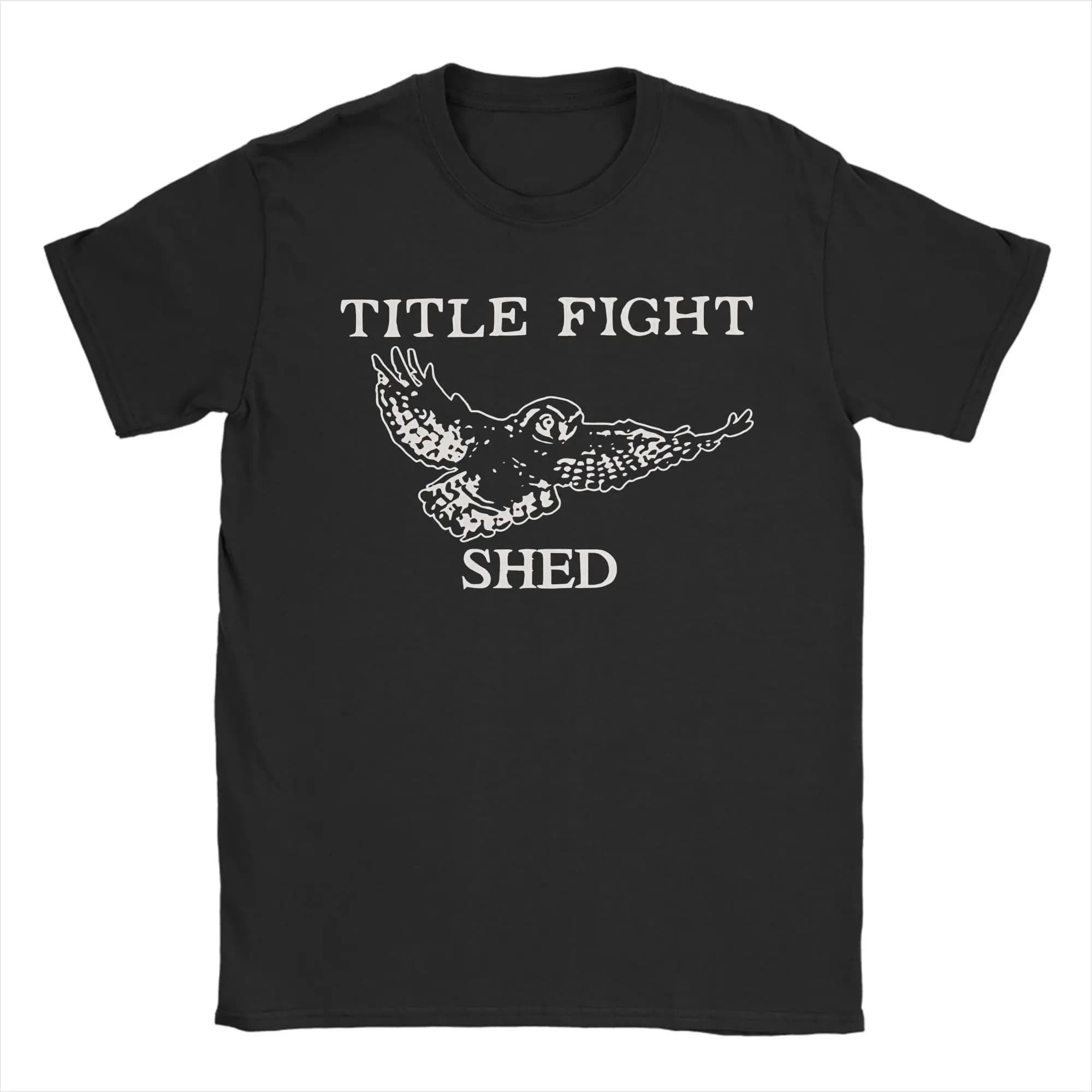 T-shirt da uomo Title Fight Shed Owl T-shirt divertente in cotone T-shirt a maniche corte con collo rotondo 4XL 5XL 6XL