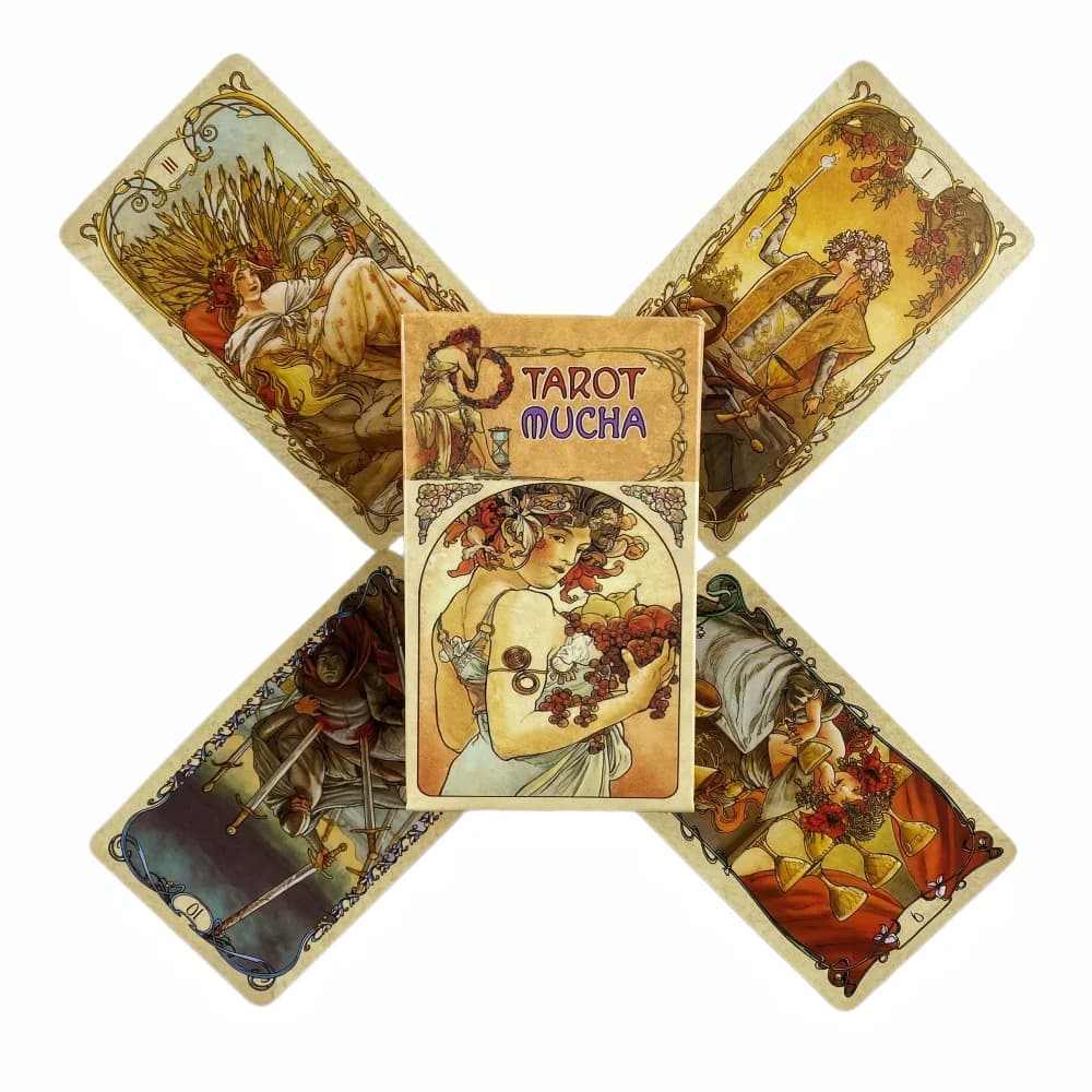 Tarocchi Mucha Cards A 78 Oracle English Visions Divination Edition Borad Playing Games