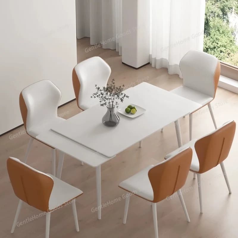 Tavolo da Pranzo Mobile con Sedie, Tavolo da Studio, Tavolo da Gioco di Lusso in Stile Nordico, Tavolo da Scrittura per Soggiorno, Mobili per la Casa