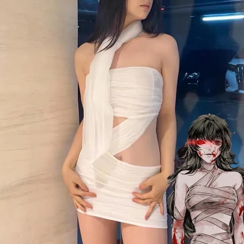 Anime Tokyo Ghoul Sen Takatsuki Yoshimura Eto ‌ Costume Cosplay Ayanami Rei, Abito in Chiffon per Donne, Gonna Sexy, Abbigliamento per Halloween
