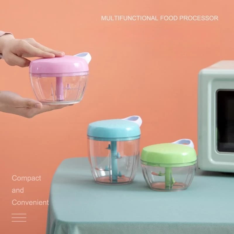 500/900ML Aglio Chopper Tritacarne Manuale Ruota Verdure Cutter Chopper Affettatrice Frutta Aglio Frantoio Gadget Da Cucina Frullatori