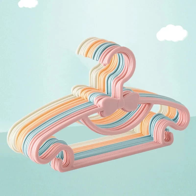 20/50 Pezzi Appendiabiti per Bambini, Stendibiancheria Portatile in Plastica, Espositori per Vestiti, Organizzatore Armadio per Bambini