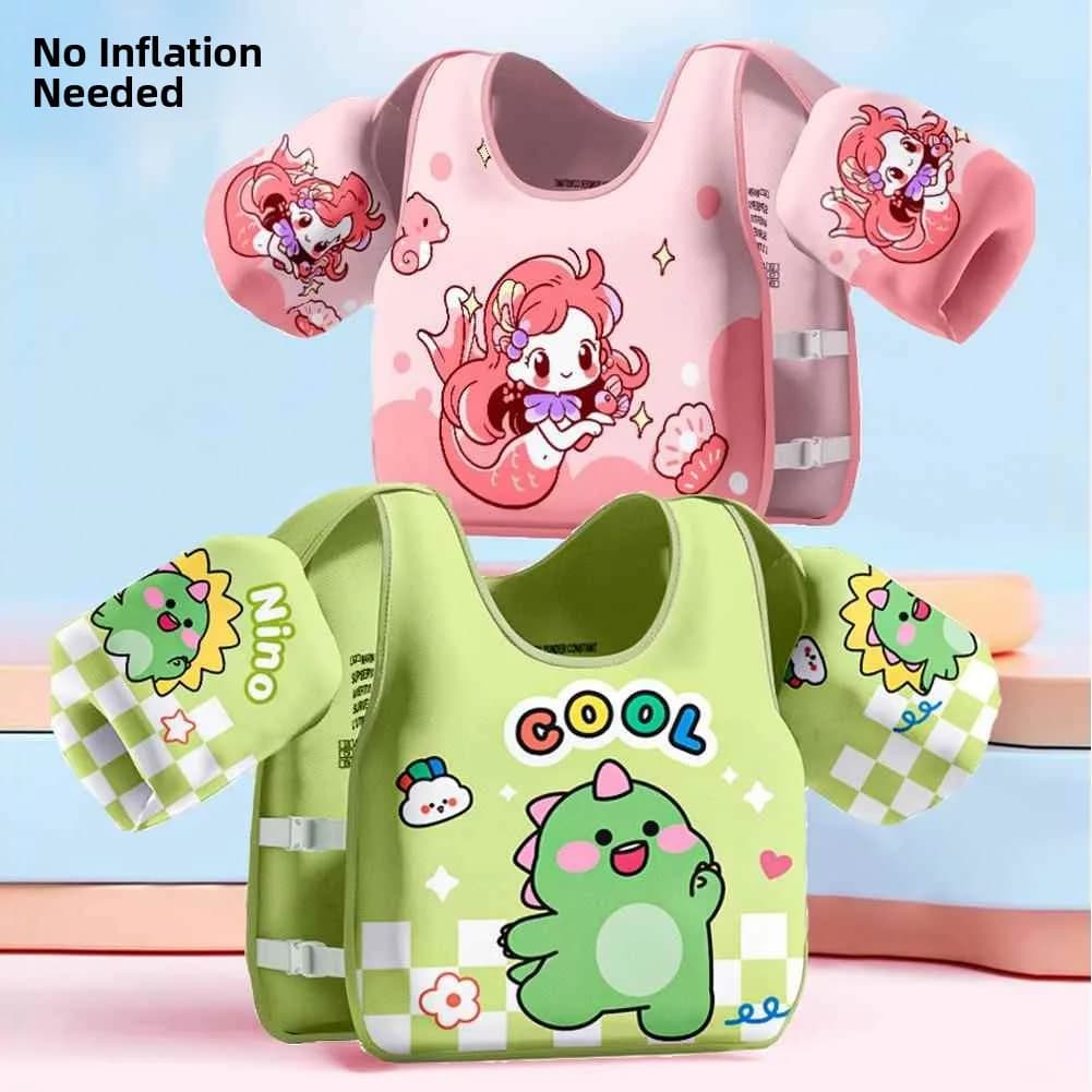 Giubbotto Galleggiante Gonfiabile per Bambini, Unisex, Senza Maniche, per Principianti