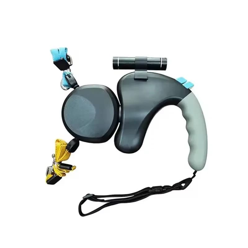 Guinzaglio per Cani Retrattile Automatico Personalizzato con Luce LED, Lunghezza Regolabile, Materiale PU, Design Essenziale per Razze Grandi e Piccole