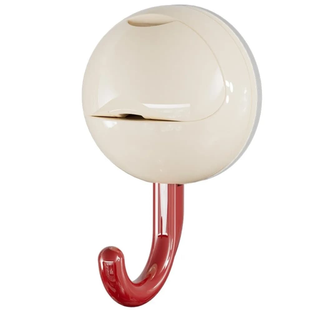 Ganci a ventosa in plastica con testa rotonda, ganci appendi asciugamani da parete senza segni, ganci portaoggetti da cucina impermeabili color caramella per la casa