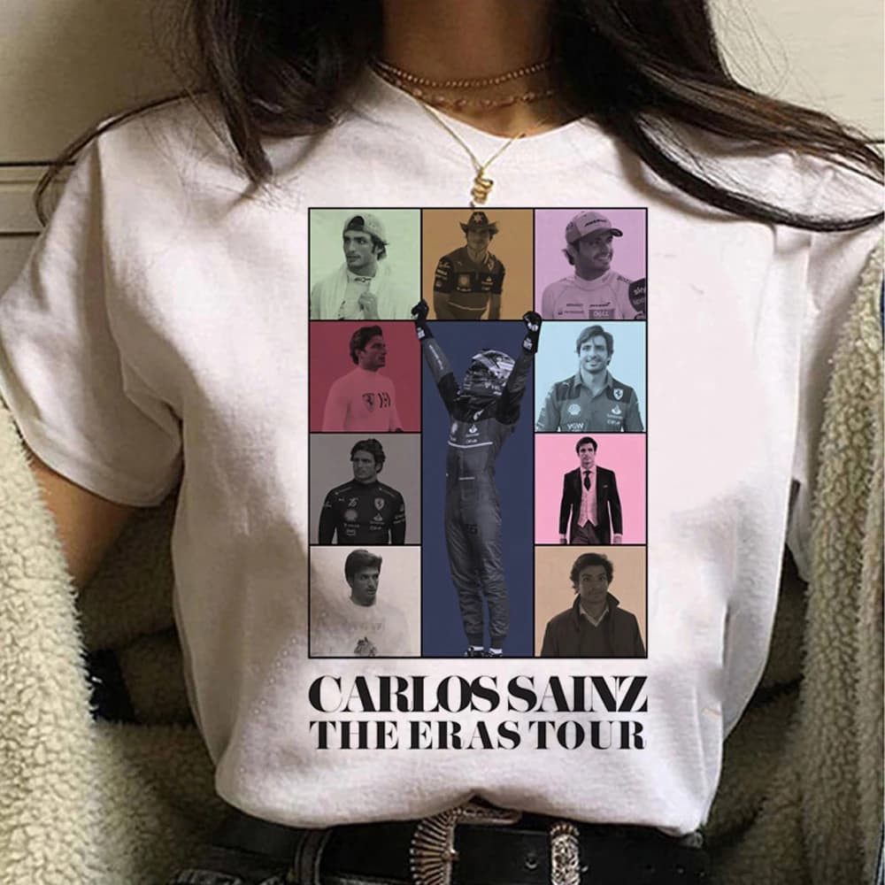 Carlos Sainz maglietta donna estate manga maglietta ragazza vestiti giapponesi anni 2000