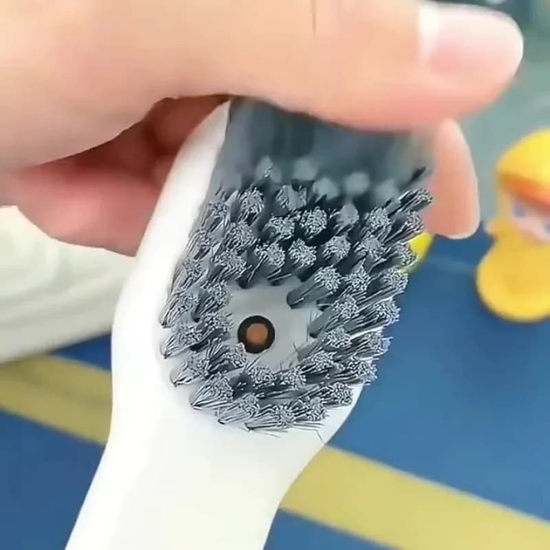 Spazzola e detergente per scarpe multifunzionale da 1 pezzo con dispenser di liquidi Spazzola per la pulizia del bucato per l'uso quotidiano