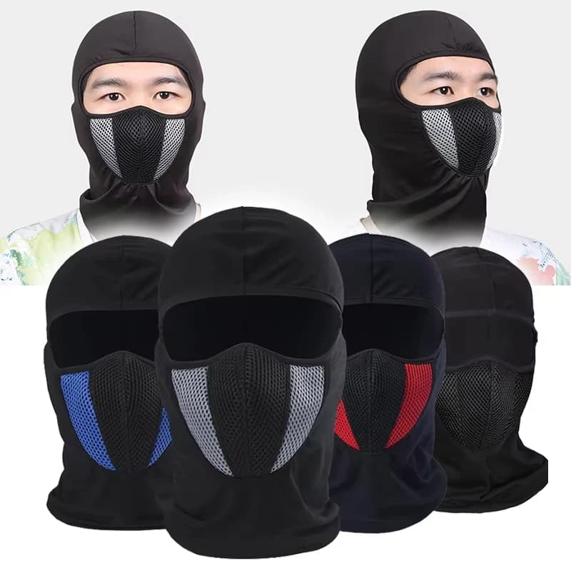Passamontagna Traspirante per Moto, Maschera Integrale per Ciclismo, Cappuccio per Casco da Motocross, Protezione per Collo e Viso, Accessori Moto
