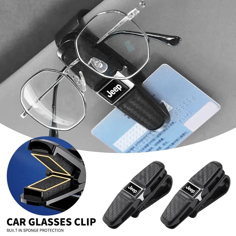 Clip di fissaggio per occhiali da sole per auto, per Jeep Grand Cherokee Wrangler JK Gladiator Compass Renegade Patriot Libert