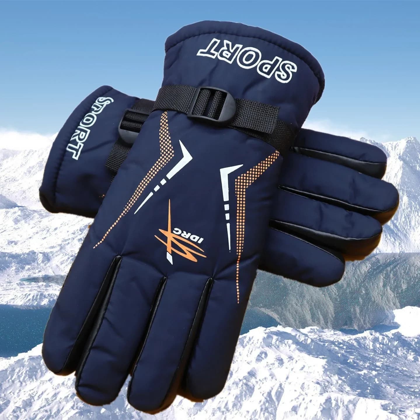 Winter Cycling Skiing Warm Gloves Fashionprinted Trend Finger Gloves Outdoor Sports Waterproof Gloves