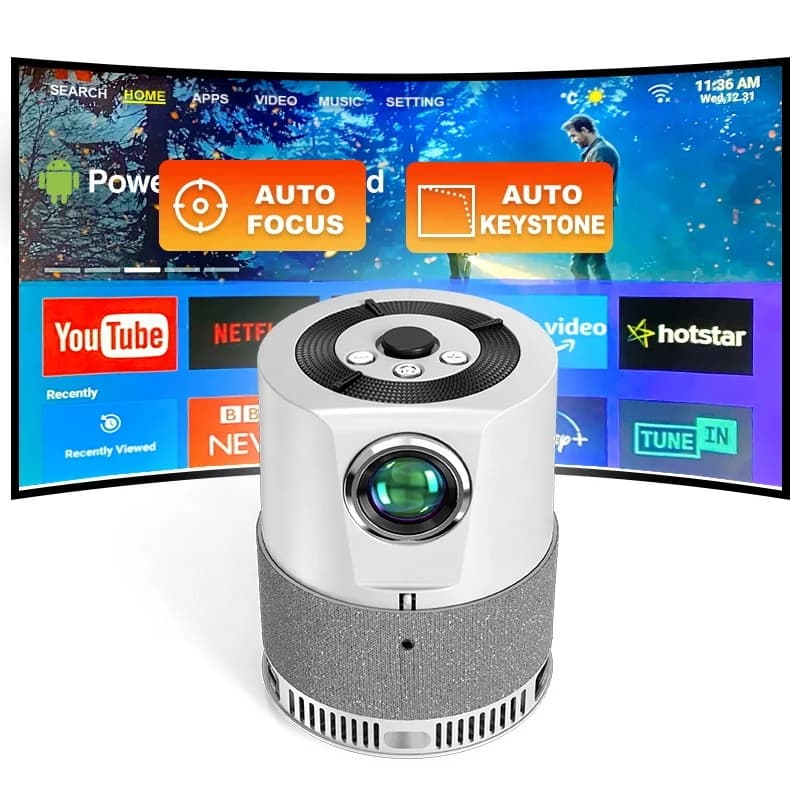 Proiettore Video LED Mini A3 OEM/ODM Portatile Supporta 1080P Autofocus Home Theater Lettore Multimediale Proiettore Video per Camera dei Bambini