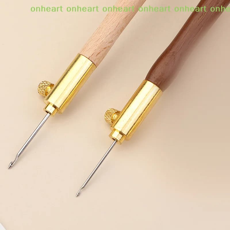 [C]1set Embroidery Tambour Hook With 3 Needles Metal Pen Embroidery Cross Craft Kit French Crochet For Diy Sewing Knitting