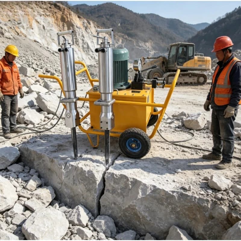 Stone Block Splitter Machine High Strength Wedge Type Tunnel Foundation Rock Splitting Rod