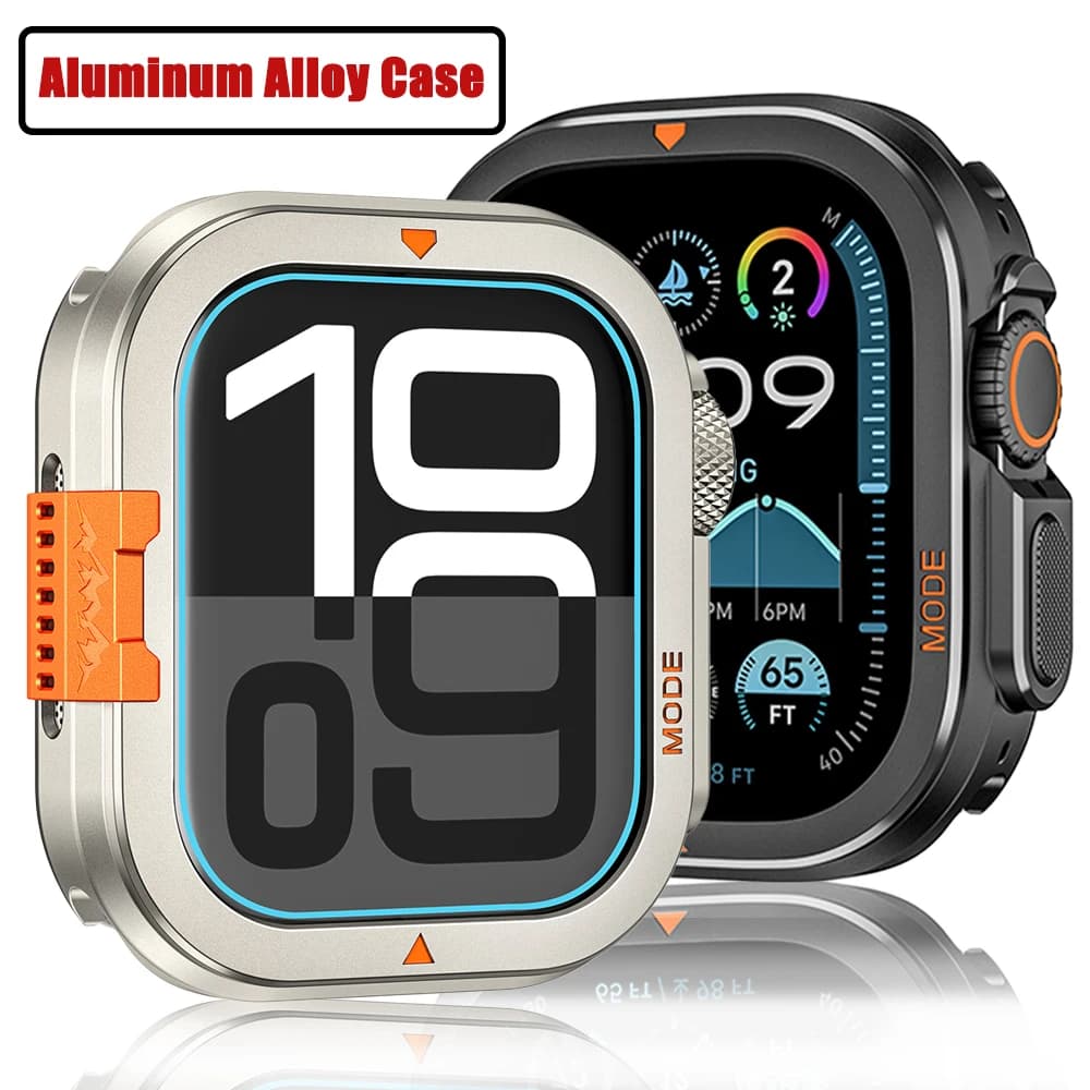 Metal case for Apple Watch Ultra 3 49mm Series 11 10 46mm Aluminum alloy cover for IWatch 9 8 7 6 SE 44mm 45mm Men's bumper frame