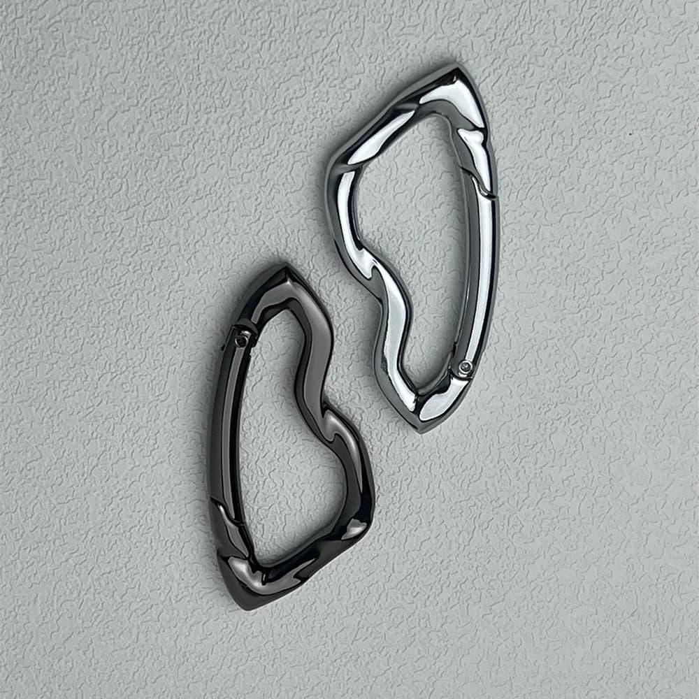 Y2K Punk Gothic Axe Shaped Carabiner Keychain Star Oval Metal Car Key Ring Korean Fashion Backpack Charm Decor Essential Hanging Accessory For Teens Birthday Trendy Gift Wholesale Dropshipping